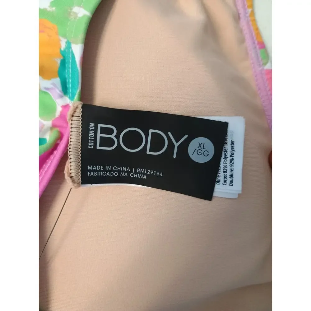 Cotton On Women's Floral-Print Cheeky One-Piece Swimsuit Size XL NWT - Picture 10 of 12
